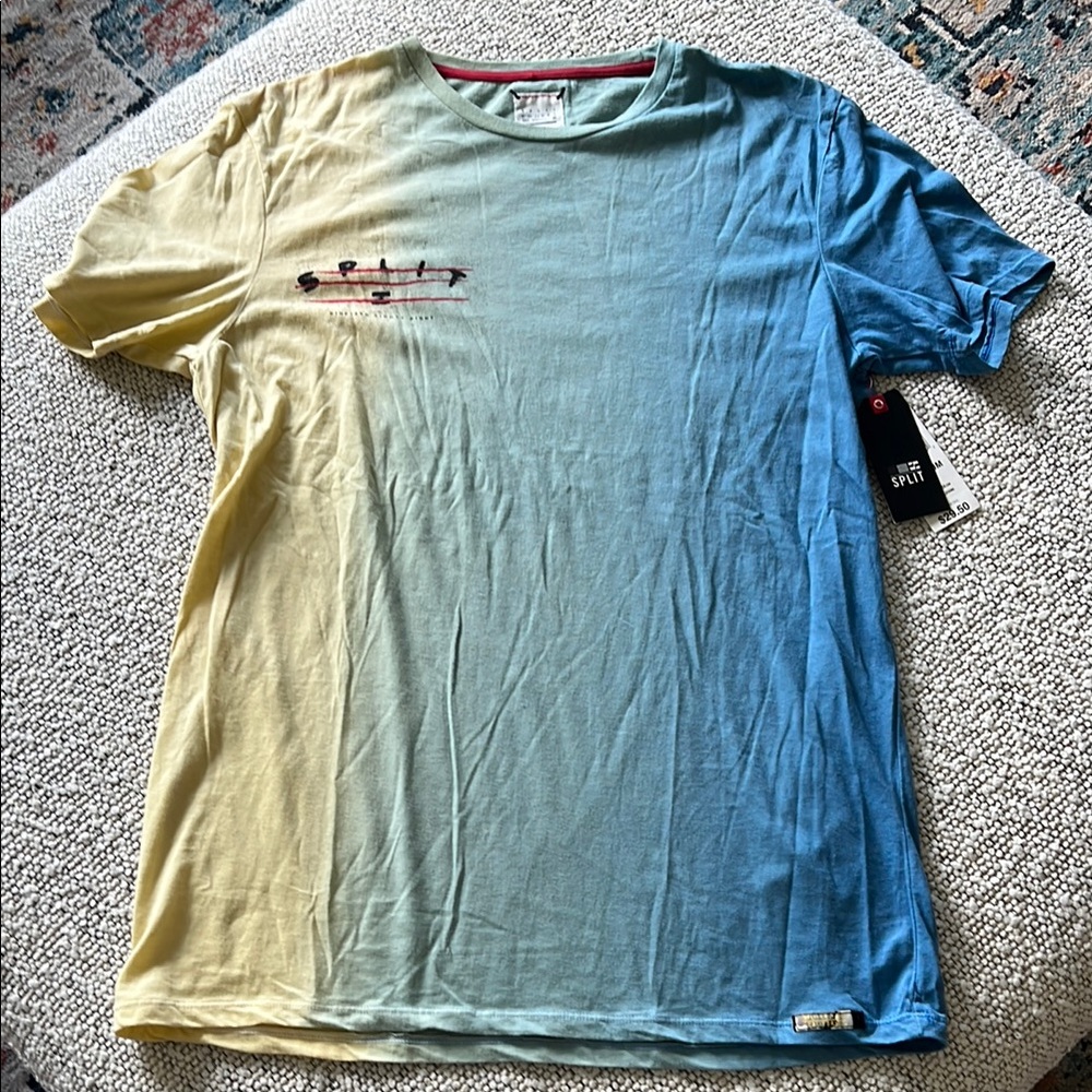 Gradient Blue and Yellow Men's Shirt